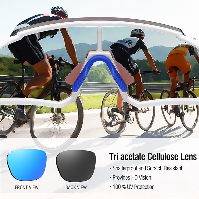 DUCO Polarized Sports Sunglasses for Men Women UV400 Protection Baseball Cycling Running Fishing Sunglasses DC0068