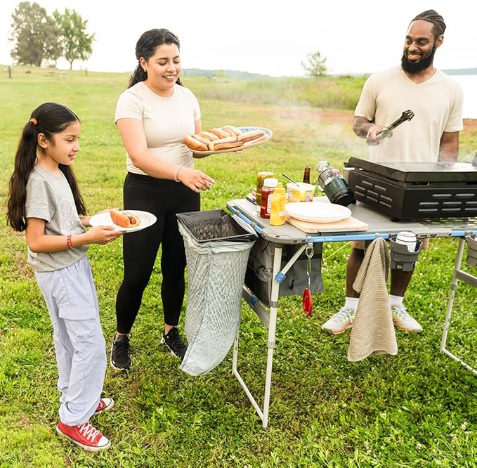 CORE Hanging Organizer | Fits The 4 Foot Outdoor FlexRail Camp & Cook Table | Portable for Beach, Picnic, Backyards, BBQ, Tailgate, Patio, and Party