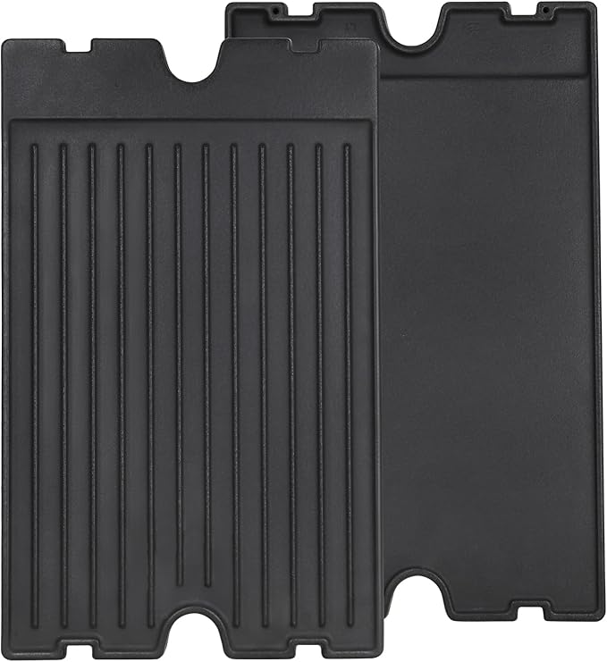Criditpid 19.25” x 11.75” 2-in-1 Reversible Pre-Seasoned Cast Iron Cooking Griddle for Broil-Mate 746184 Grill, 11239 Flat Griddle Top Plate for Gas Stove/Charcoal/Electric/Propane/Gas Grill.