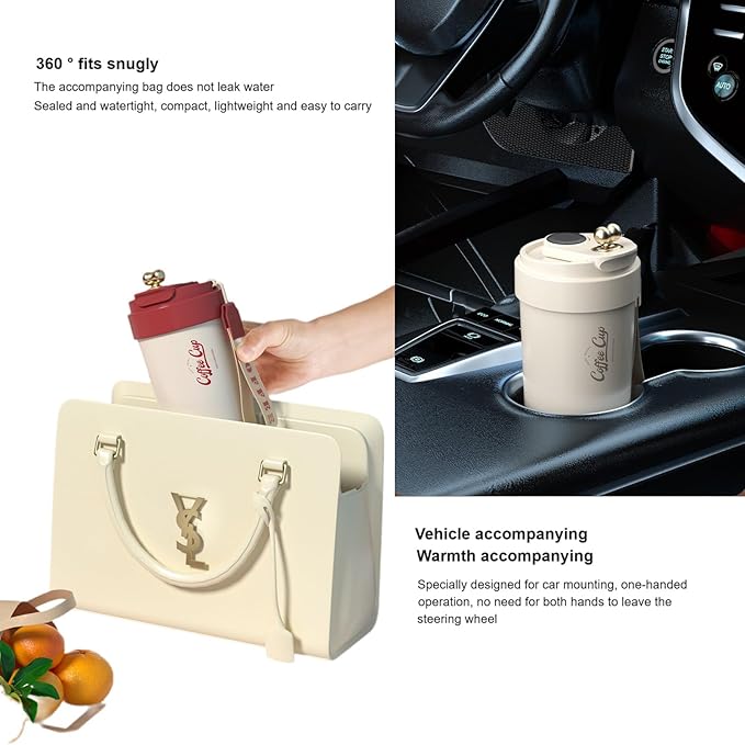 Coffee cup,Insulated Travel Coffee Mug Spill Proof Leak Proof Portable To Go Camping Stainless Steel Coffee Tumbler Reusable Coffee Cups with Lids Thermos for Hot and Cold Drink (Old-Style Red)
