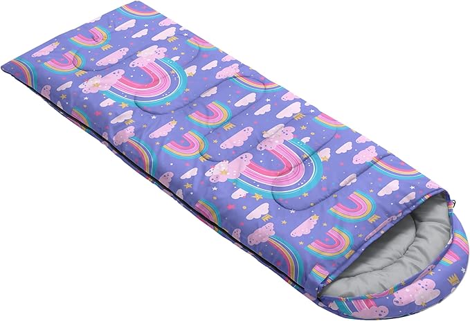 AILONEN Outer Space Astronaut Camping Sleeping Bags,Lightweight & Waterproof,3 Season Warm & Cool Weather,Cartoon Sleeping Bags for Kids,Boys Girls Travelling,Outdoors