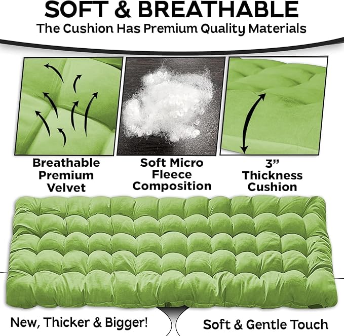 Zone Tech Camping Cot Mattress Pad Premium Quality Outdoor Comfortable Thicker Cotton Sleeping Cot Lightweight Waterproof Bottom Pad Mattress for Adult, Kid