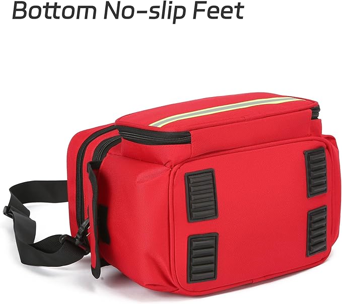 Double Layer Medical Bag Empty First Aid Bag Emergency Trauma Bag Empty, First Responder Organizer for Nurses,Home Health Care, EMT