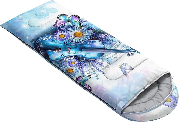 QOOMO Camping Sleeping Bags,3 Season Warm & Cool Weather,Lightweight,Waterproof Sleeping Bags for Adults & Kids,Traveling,and Outdoors,Camping Gear Equipment