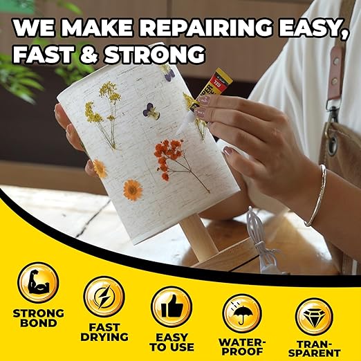 Super Glue Gel Clear, 24ร3g All Purpose Strong Bond Single Use Heavy Duty CA Glue, Instant Cyanoacrylate Adhesive Multipack for Plastic Ceramic Glass Jewelry Metal Fletching Wood Porcelain Aquarium