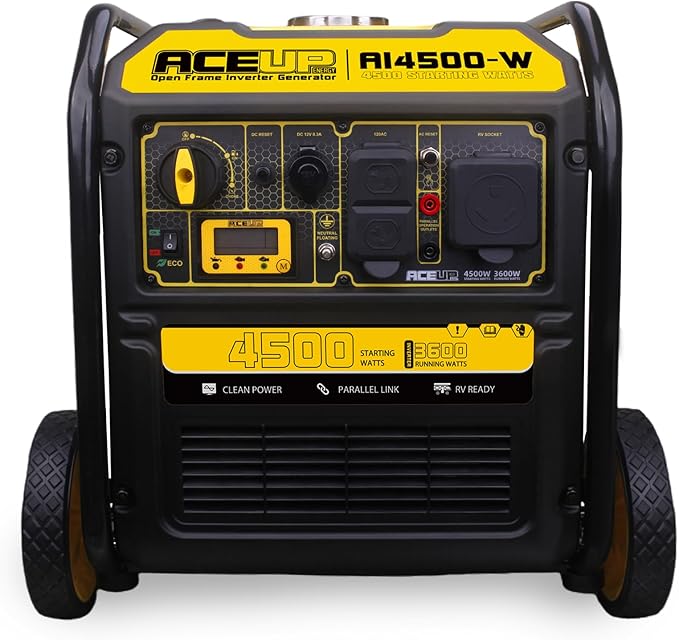 Aceup Energy 4500 Watt Gas Powered Generator, Inverter Portable Generator 223cc for Home Use RV Camping, EPA Compliant