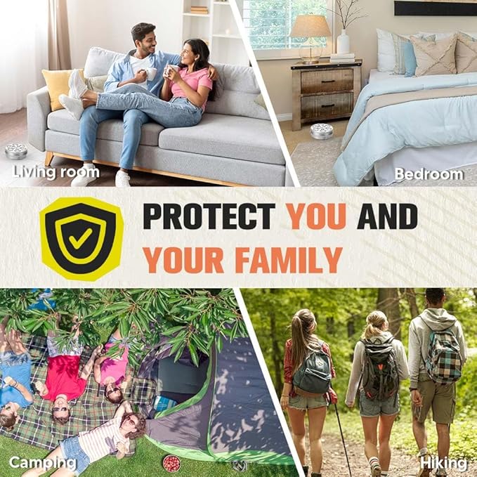 Mosquito Repellent Outdoor Patio, Powerful Indoors Mosquitoes Repellent, Natural Mosquito Deterrent for Kids/Adults, Keep Mosquito Away, Mosquitoes Control for Camping/Patio/Yard/Travel 2P