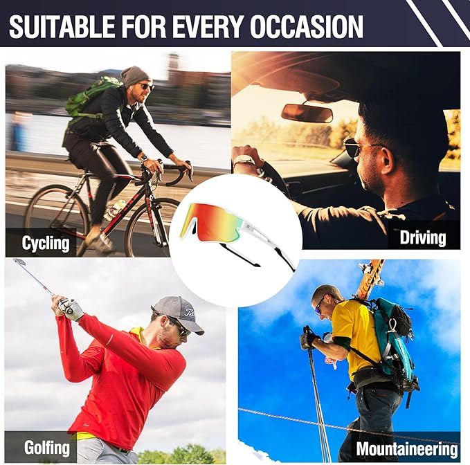DUCO Sports Polarized Sunglasses for Men Women Running Sunglasses Fishing Cycling Baseball Glasses UV400 Protection DC0023