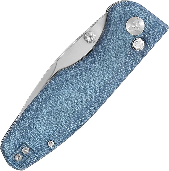 CMB Predator V3 Pocket Folding Knife for EDC with 3.42" Micarta Handle 14C28N Steel Blade Camping Hiking Knife with Pocket Clip for Men Women CMB-19 (CMB-19D)