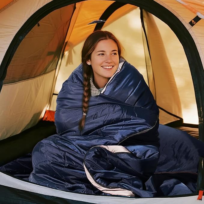 REDCAMP Sleeping Bags for Adults, Fleece Warm Sleeping Bag 3-4 Season Comfortable for Hiking Traveling & Outdoor Activities
