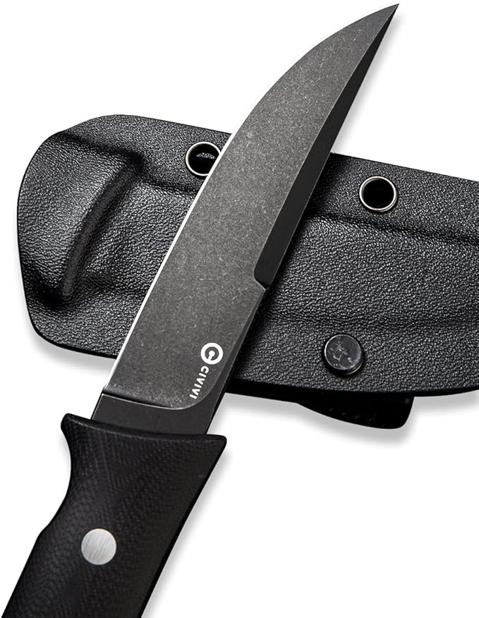 CIVIVI Tamashii Fixed Blade Knife with 4.07’’ D2 Blade G10 Handle, Kydex Sheath, T-clip for EDC Outdoor Carry C19046-3