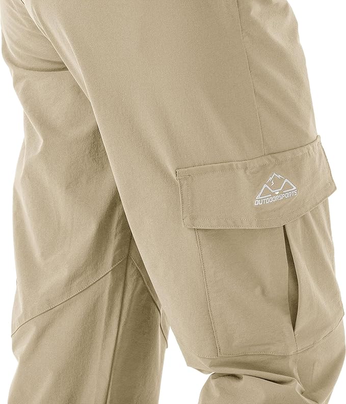Rdruko Women's Hiking Cargo Pants Water-Resistant Quick Dry UPF 50+ Travel Camping Work Pants Zipper Pockets