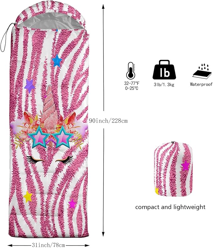 Print sleeping bag,sleeping bags,Outdoor Camping Sleeping Bag,Suitable For Children Boys And Girls Portable,Waterproof,Compact And Lightweight,Great For Outdoor Camping,Backpacking And Hiking