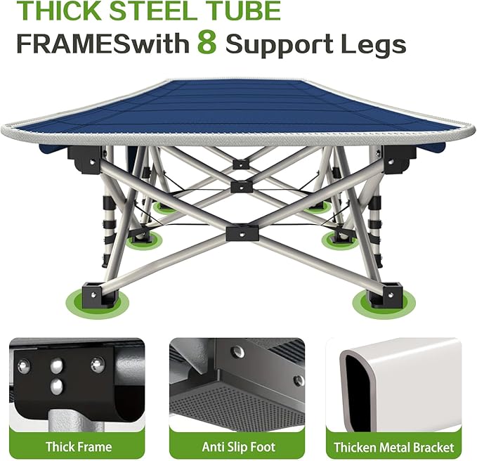 Camping Cots 2 Pack Sleeping Bed with Comfortable Mat Cots for Sleeping with Pad Heavy Duty Folding Cot 2 Person Sleeping Cot with Carry Bag Guest Cots for Adults Nap Vacation Outdoor Indoor Office