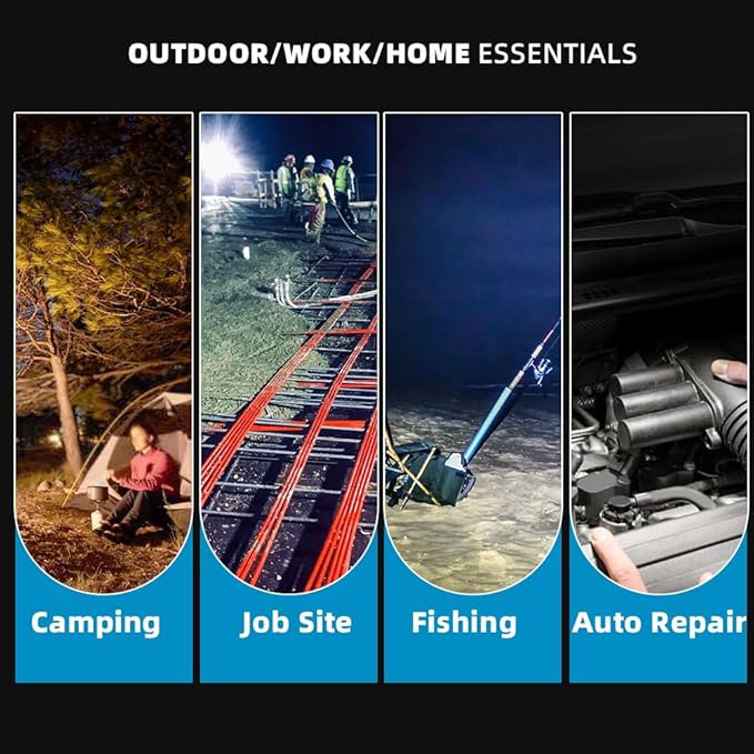 40W Cordless 4200LM LED Flashlight for Makita 18V Lithium-ion Battery, 9" Zinc Alloy Handheld Work Light with USB Charger Port for Camping, Hiking, Climbing, Job Site, Indoor & Outdoor Use