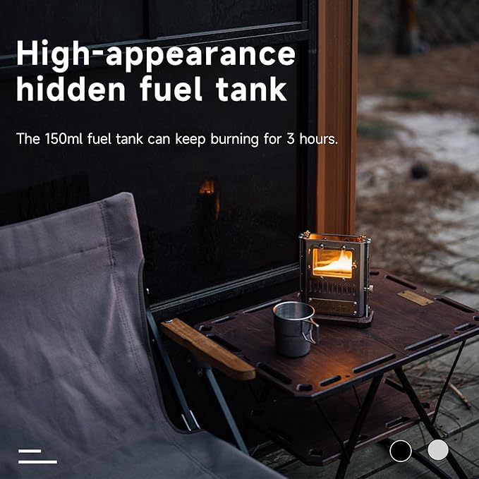 Camping Oil Lamp Portable Stove Hanging Kerosene Lantern for Outdoor Lighting Warming Silver