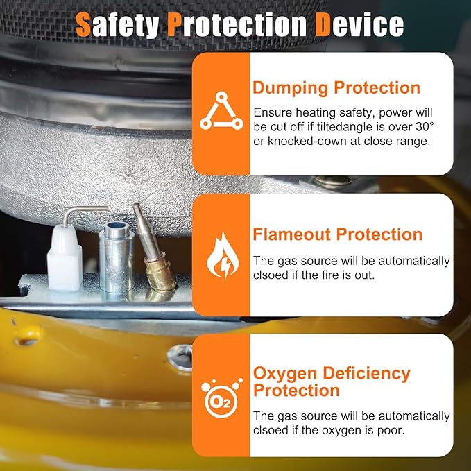 2 in 1 Propane Heater & Stove, 13000 BTU Portable Propane Heater Indoor with Handle, Outdoor Heater Gas Stove for Patio, Camping, Tent, Ice Fishing, Garage