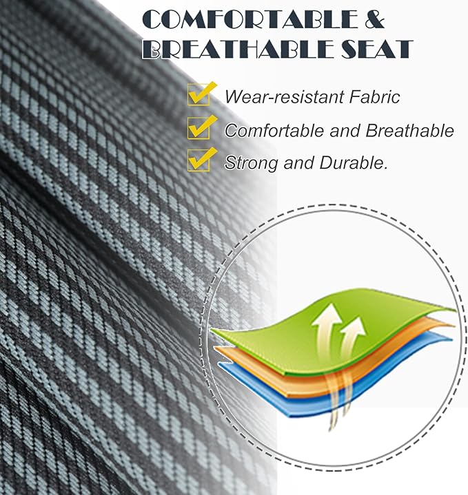 ABORON 2PK Oversized Folding Camping Cot for Adults, Double Layer 1200D, 500lb Capacity, Heavy Duty Guest Cot with Mat & Carrying Bag for Indoor & Outdoor Use