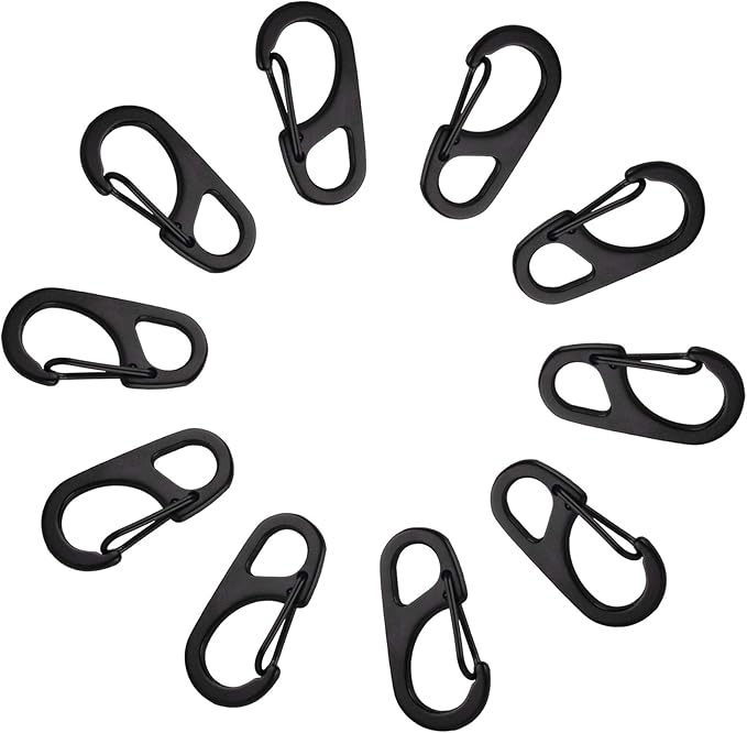 SWATOM Small Mini Carabiner Clip Tiny Spring Snap Hook Keychains Micro Carabiners for Paracord EDC Alloy Key Rings Outdoor Hiking Fishing Camping Backpack Accessories