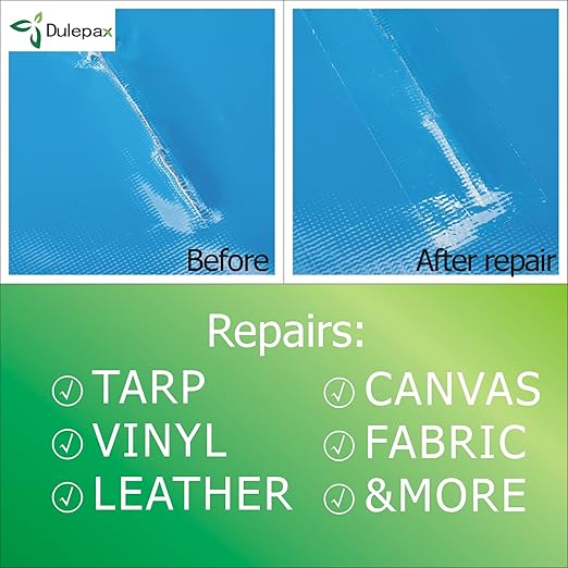Dulepax-Tent Repair Tape,Awning Repair Tape,Boat Covers Repair,RV Covers Repair Kit,Tarp Repair,Canvas Pctch Kit,Sail Tape Etc...1 Roll of 30FT x 2.9"