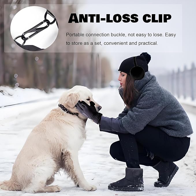 Winter Gloves for Men Women - Touchscreen Thermal Windproof Waterproof Cold Weather Gloves for Dog Walking