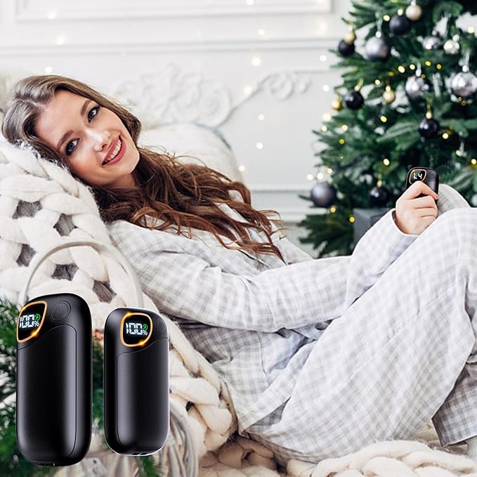 Hand Warmers Rechargeable - 2 Pack Magnetic Electric Hand Warmers with 20Hrs Warmth 4 Levels Heating, USB Reusable Portable Pocket Heater for Women, Man, Raynauds, Golf, Camping, Fishing, Ball Game