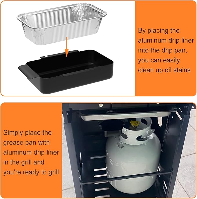 BQMAX G325-5703-W1 Grease Pan for Charbroil 9328812P06 463331221 463365021 G416-0015-W1, Aluminum Disposable Grill Drip Pan for Charbroil Performance Grill Replacement Parts