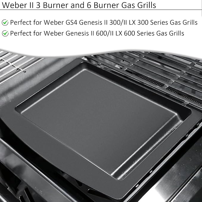 Grill Griddle for Weber Genesis II 300 Series II E 310, II S-310, II E-315, II E-335, II S-335, II SE-335, II LX S-340, Genesis II E-610, II LX E-640, Genesis 2 Cast Iron Grill Parts for Weber 7599