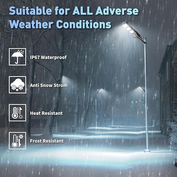 LANGY 2 Pack Led Solar Street Lights Outdoor 150000 Lumens,180 PCS LED,Dusk to Dawn Solar Powered Street Lights with Remote for Barn,Yard, Garden,Basketball Court