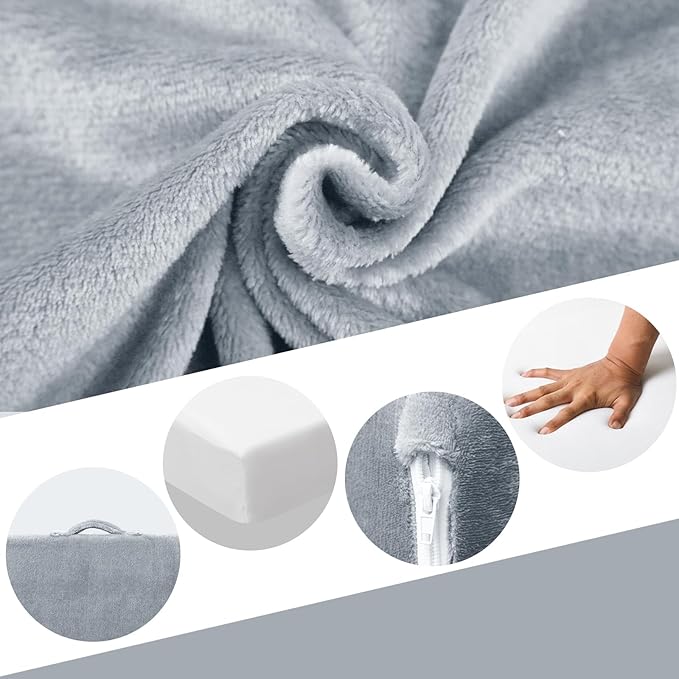 MeMoreCool Foldable Floor Mattress for Kids, Toddler Floor Nap Mat for Sleeping Daycare, Small Child Foldable Mattress Floor Bed, Trifold Futon Portable Tri Folding Mattress, Grey 63x26 Inch
