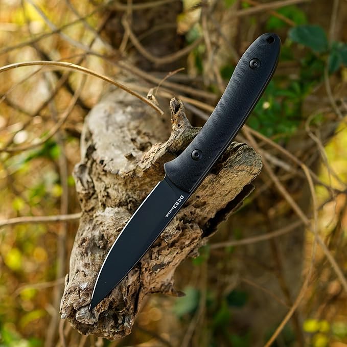 Small Fixed Blade Knife,Full Tang Design knife.3.27inch DC53 Steel Blade and G10 Handle,with Kydex Sheath,Fixed EDC Tactical Knife for Men Women,Outdoor Hiking Camping Knives