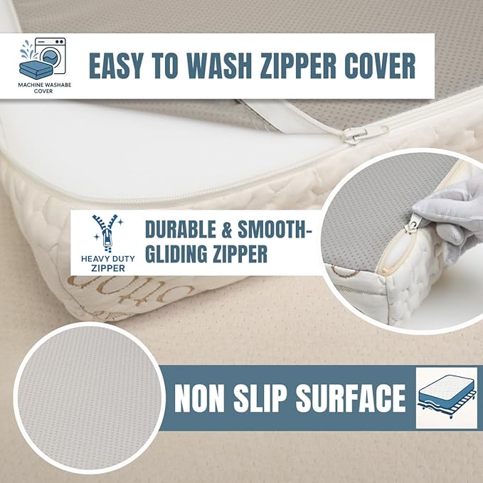Foamma Custom Mattress - High-Density Foam Pad & Cushion for Beds & DIY Projects - Polyurethane Upholstery with Quilted or Water-Resistant Cover, Mid Firm or Firm, Optional Gel Memory Foam Add-On