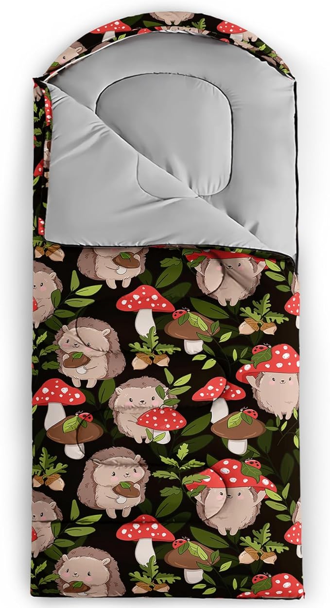 AILONEN Outer Space Astronaut Camping Sleeping Bags,Lightweight & Waterproof,3 Season Warm & Cool Weather,Cartoon Sleeping Bags for Kids,Boys Girls Travelling,Outdoors