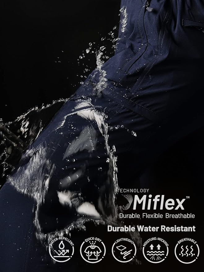 MIER Women's Quick Dry Cargo Pants Lightweight Tactical Hiking Pants with 6 Pockets, Stretchy and Water-Resistant