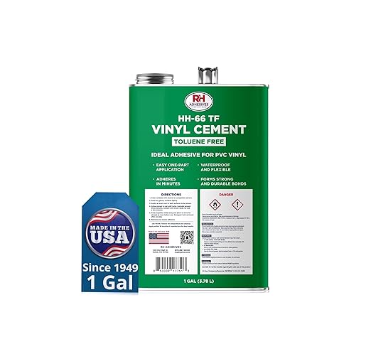 HH-66 Toluene Free Vinyl Cement, 1 Gal. can - Vinyl Adhesive, Cement Glue, Repair Glue, Inflatables, Pool Liner, Tarps, Tents, Awnings, Mats, Covers, Waterproof, High Strength, RH Adhesives