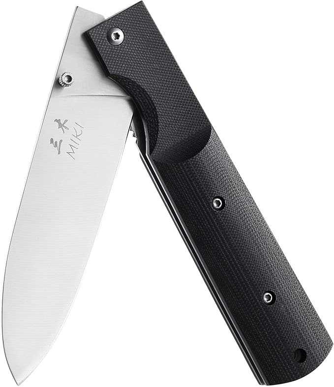 Miki 440A Stainless Steel Blade G10 Handle Japanese Kitchen Chef Folding Pocket Knife for Outdoor Camping Cooking