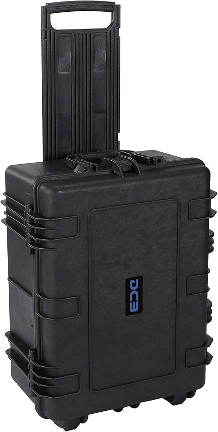 DCB Cases - Element 6104F | 24 x 19 x 11 Ext Dim | IP67 Waterproof | Pluck Foam Insert | Telescoping Handle | Rubberized Grips | Resin-Reinforced Injection Molded Plastic | 4 Latch Lid Close | Wheels