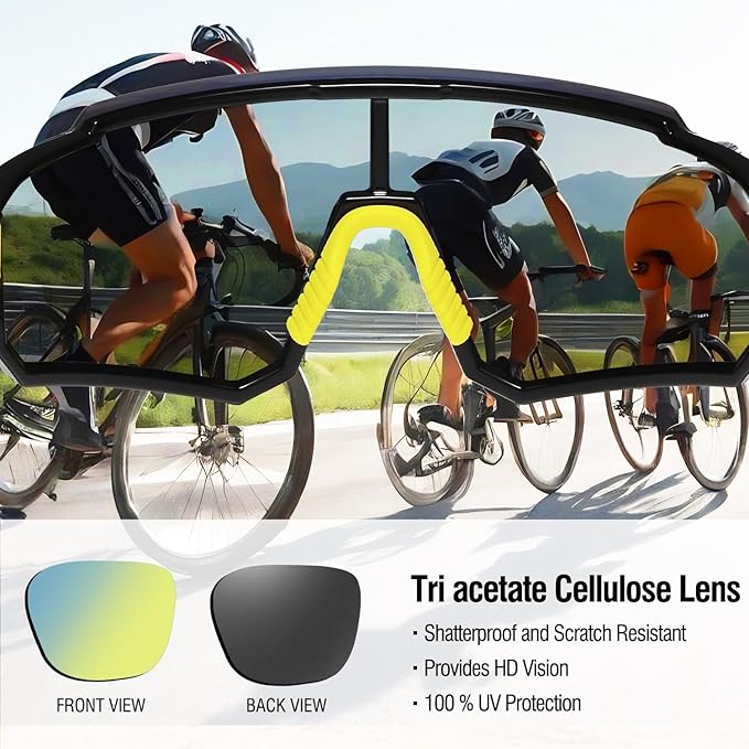 DUCO Polarized Sports Sunglasses for Men Women UV400 Protection Baseball Cycling Running Fishing Sunglasses DC0068