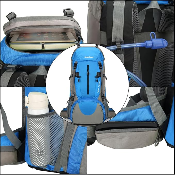 70L Hiking Backpack with Rain Cover Lightweight Travel Backpack Waterproof Camping Backpack