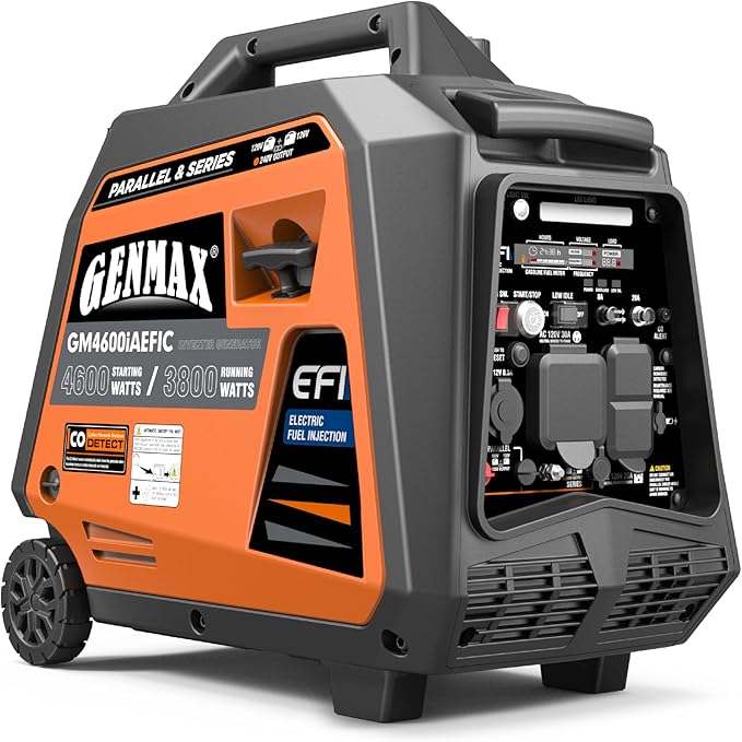 GENMAX Generator,EPA Compliant, Eco-Mode Feature, Ultra Lightweight for Backup Home Use & Camping