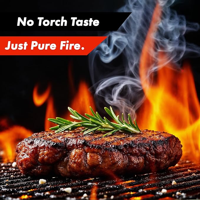 Grillblazer GrillGun Handheld Propane Torch – 400,000+ BTU Flame Torch for Instant Charcoal Ignition, Outdoor Cooking, Firepits, Camping, BBQ – Portable High-Power Blowtorch With Stand