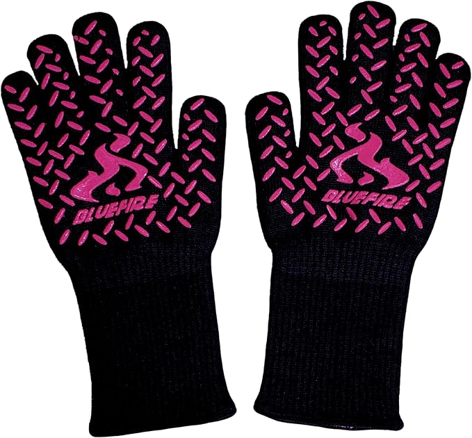 BBQ Grill Firepit Oven Mitts Highest Heat Resistance EN407 Lab Certified