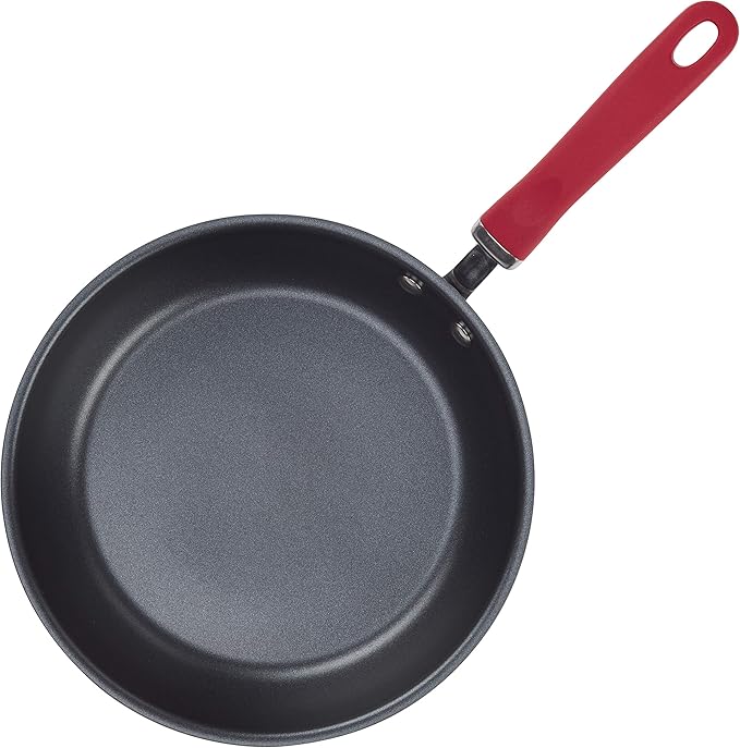 Rachael Ray Create Delicious Deep Hard Anodized Nonstick Frying Pan / Fry Pan / Hard Anodized Skillet - 10.25 Inch, Gray