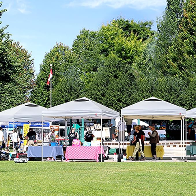 10x10 Pop Up Canopy Tent (White, 10x10 FT)