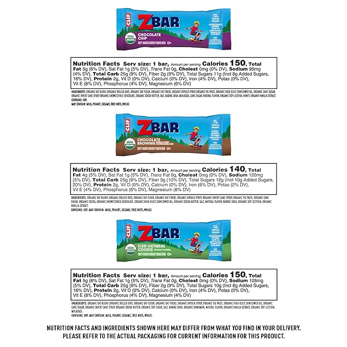 Zbar and Zbar Protein - Variety Pack - Made with Organic Oats - Non-GMO - Soft-Baked Energy Snack Bars and Crispy Protein Bars (16 Pack)