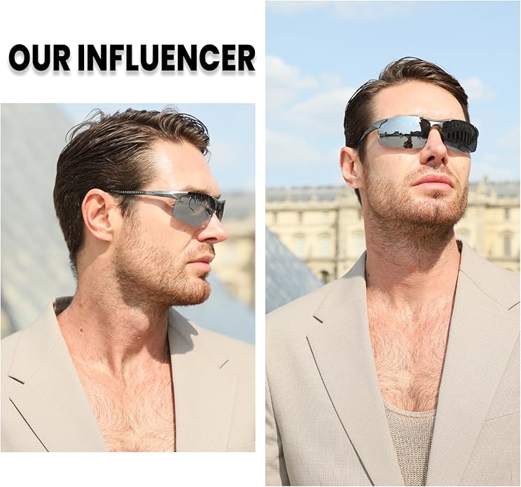 DUCO Mens Sunglasses Polarized Sports Fishing Running Driving Carbon Fiber Sunglasses for Men UV400 Protection DC8277