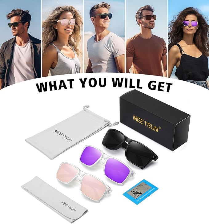 MEETSUN Polarized Sunglasses for Men Women Sports Driving Fishing Glasses UV400 Protection