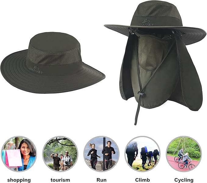 Fishing Hat,Sun Cap with UPF 50+ Sun Protection and Neck Flap,for Man and Women