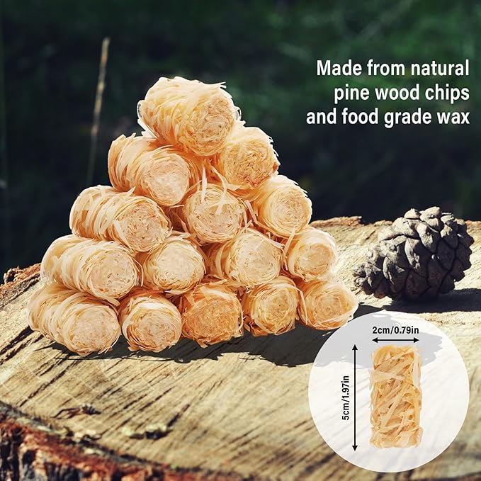 HGD Fire Starter(32pcs), Natural Charcoal Starters, Firestarters for Indoor Fireplace, BBQ, Campfire, Wood Stove, Chimney, Fire Pit, Grill, Smoker, Indoor Outdoor Use, Weather-Resistant,