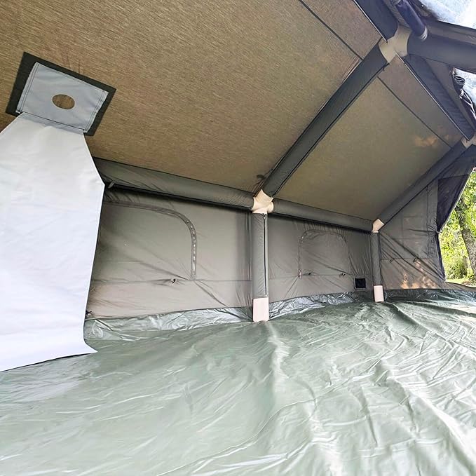 Panda Inflatable Tents for Camping with Stove Jack, Canvas Blow Up, Easy Setup Inflatable Tent, Waterproof Hot Inflatable Outdoor House, Casa de Campaña with Hand Pump
